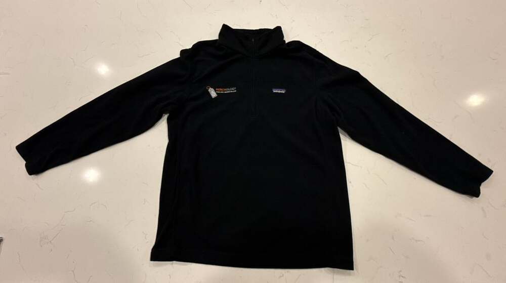 Patagonia Micro D 1/4 Zip Fleece Size XL Black Pullover Jacket